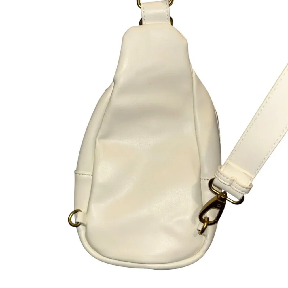 antik craft as new white woven cross body convertible belt bag TRAVEL